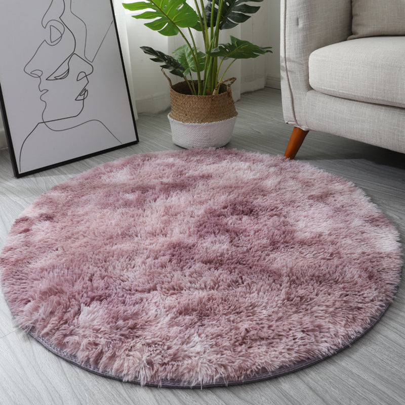 Funky Tie Dye Printed Rug Comfort Shag Area Rug Polyester Anti-Slip Backing Carpet for Home Decor
