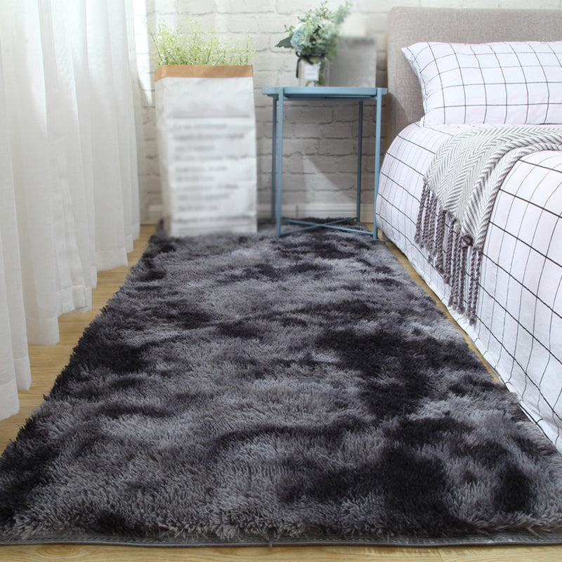 Creative Tie-dyed Rug Funky Shag Indoor Carpet Polyester Non-Slip Backing Rug for Home Decoration