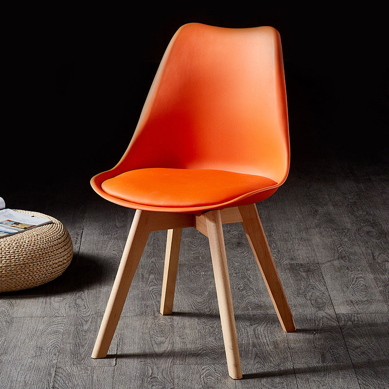 Wood Scandinavian Brasserie Side Chair Parsons Multi-color Dining Chair