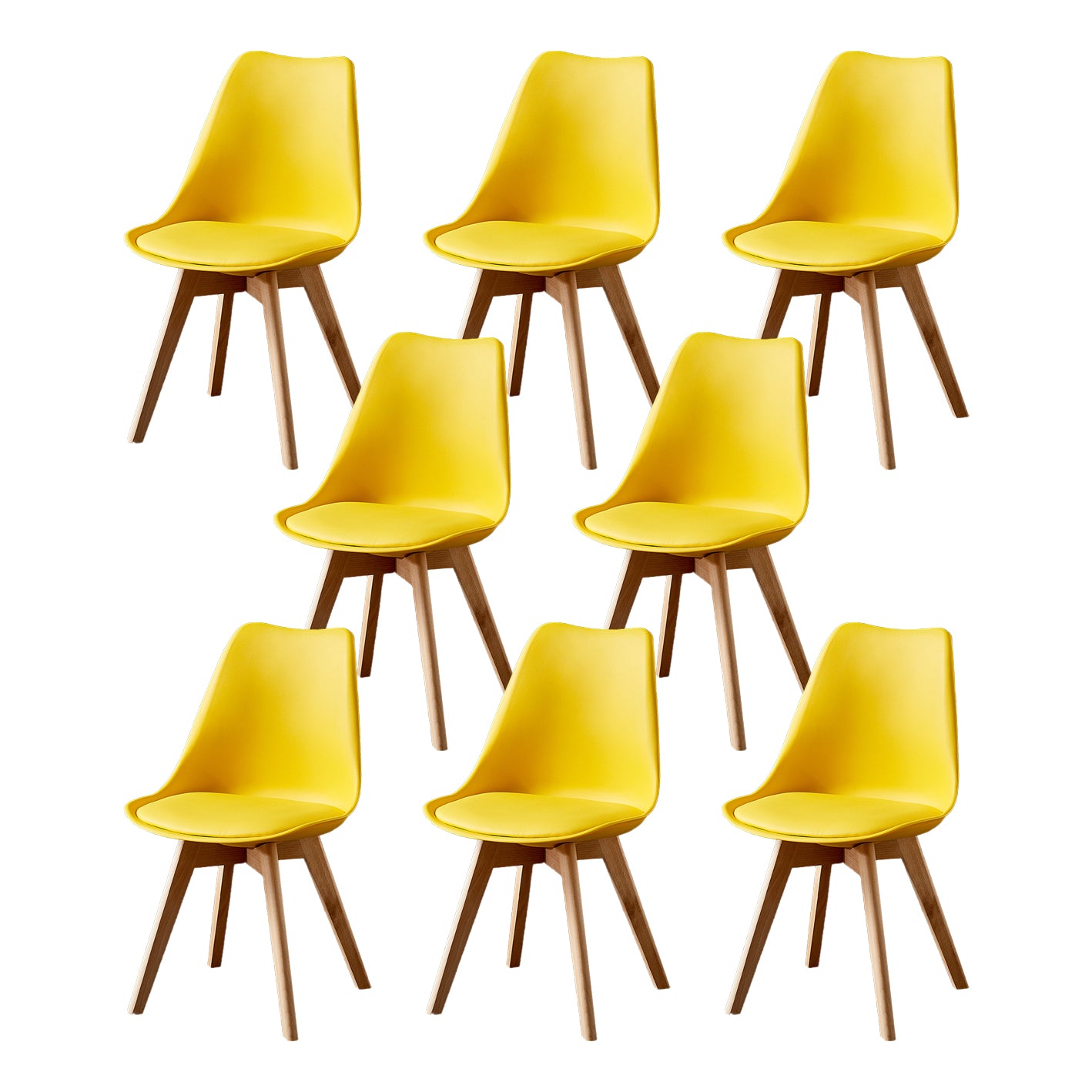 Wood Scandinavian Brasserie Side Chair Parsons Multi-color Dining Chair