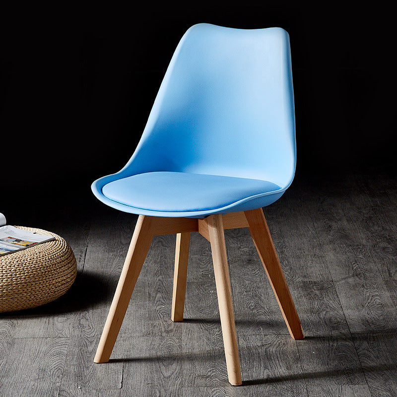 Wood Scandinavian Brasserie Side Chair Parsons Multi-color Dining Chair