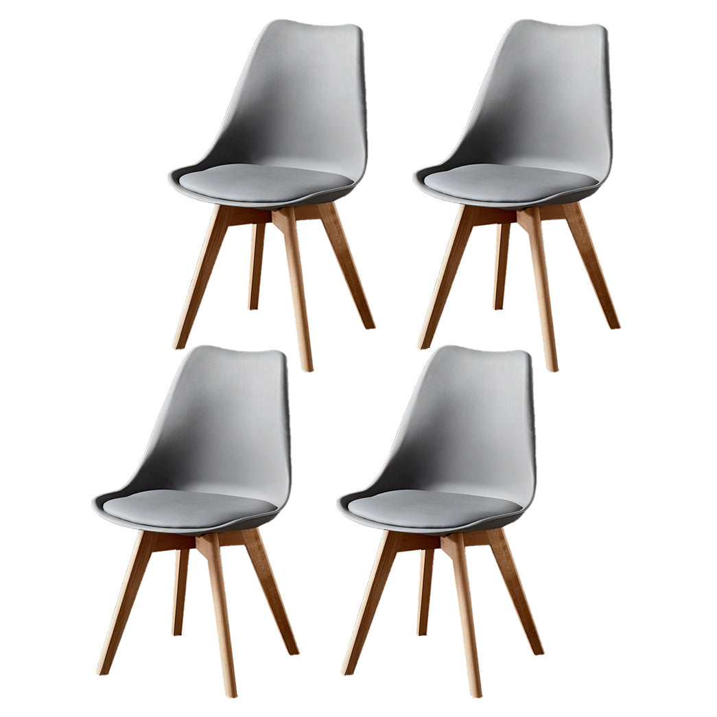 Wood Scandinavian Brasserie Side Chair Parsons Multi-color Dining Chair