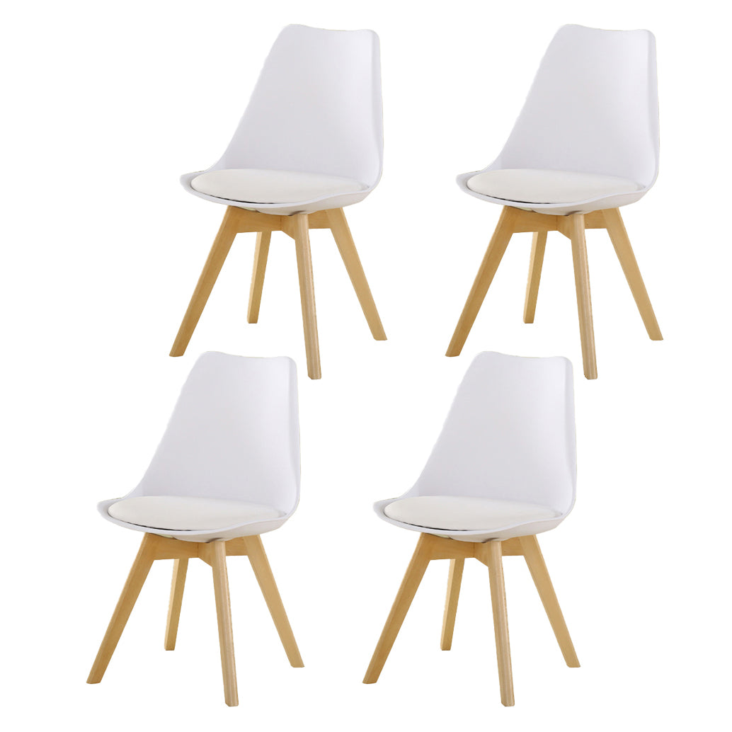 Wood Scandinavian Brasserie Side Chair Parsons Multi-color Dining Chair