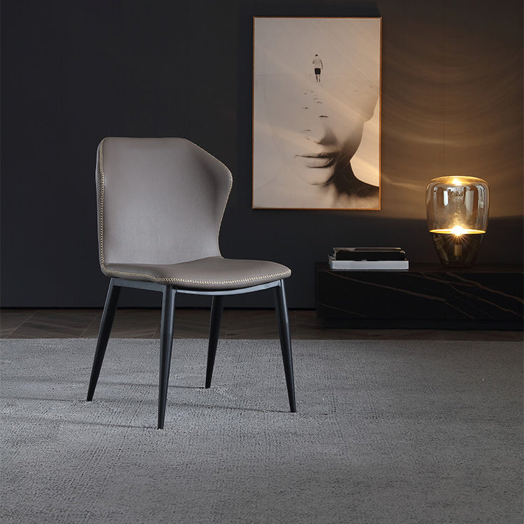 Silla de ala de silla lateral tapizada de estilo moderno silla parsons para uso doméstico