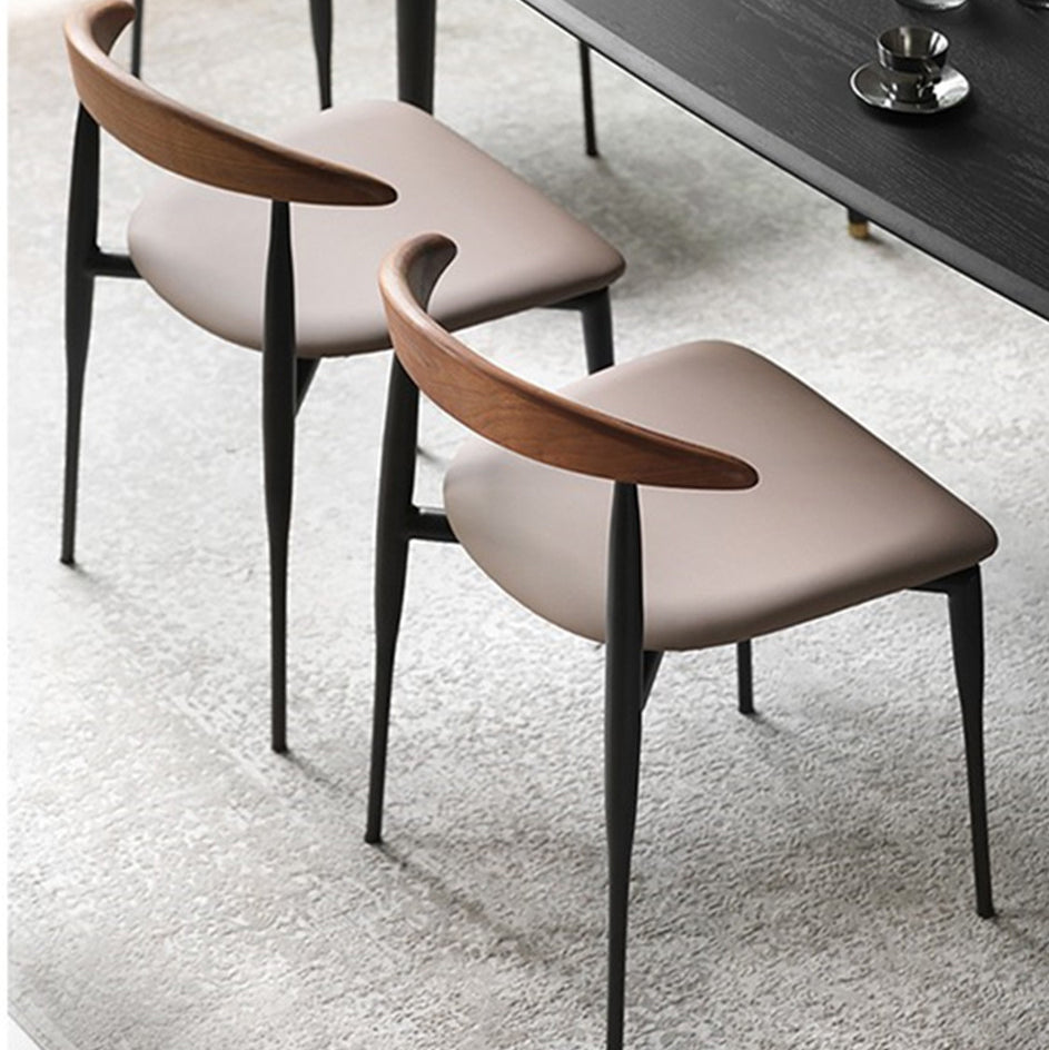 Sedie da pranzo della metà del secolo sedia da pranzo aperta in legno per uso domestico