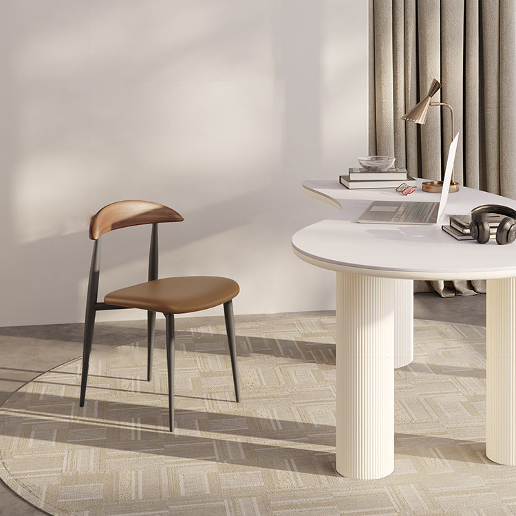 Sedie da pranzo della metà del secolo sedia da pranzo aperta in legno per uso domestico