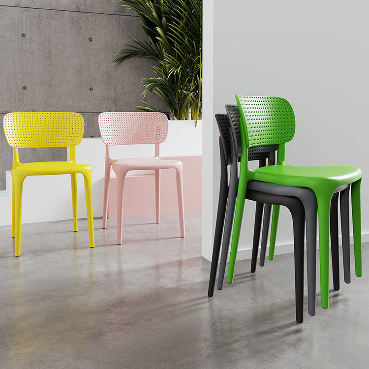 Sedia laterale contemporanea in plastica sedie da pranzo aperta per sala da pranzo