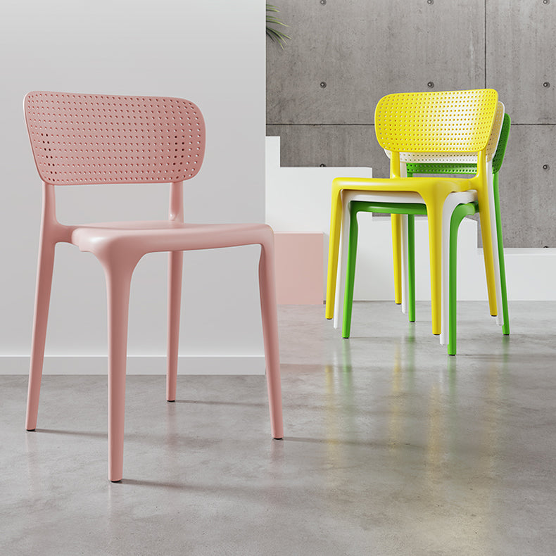 Sedia laterale contemporanea in plastica sedie da pranzo aperta per sala da pranzo