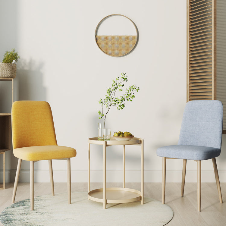 Fabric Dining Side Chairs Glam Style Parsons Chair of 16'' Wide for Kitchen