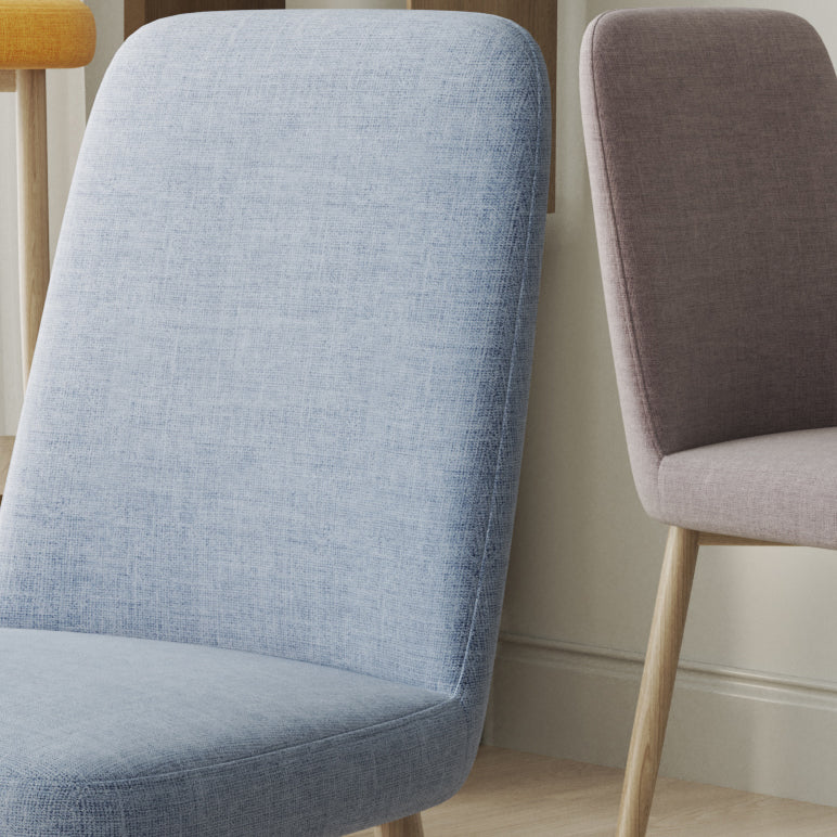 Fabric Dining Side Chairs Glam Style Parsons Chair of 16'' Wide for Kitchen