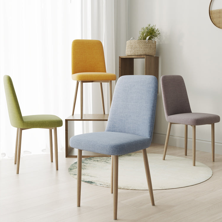 Fabric Dining Side Chairs Glam Style Parsons Chair of 16'' Wide for Kitchen