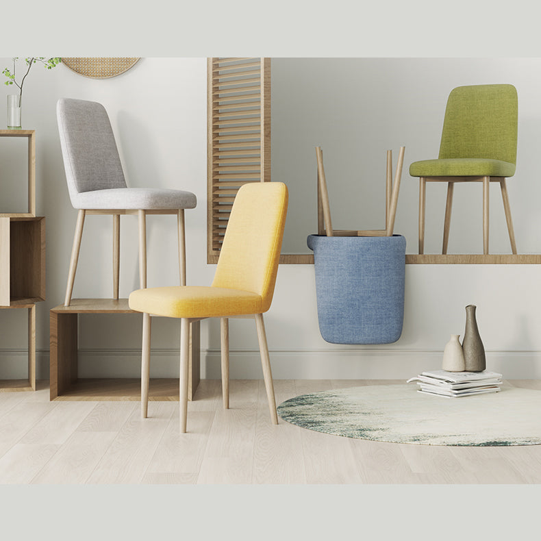 Fabric Dining Side Chairs Glam Style Parsons Chair of 16'' Wide for Kitchen