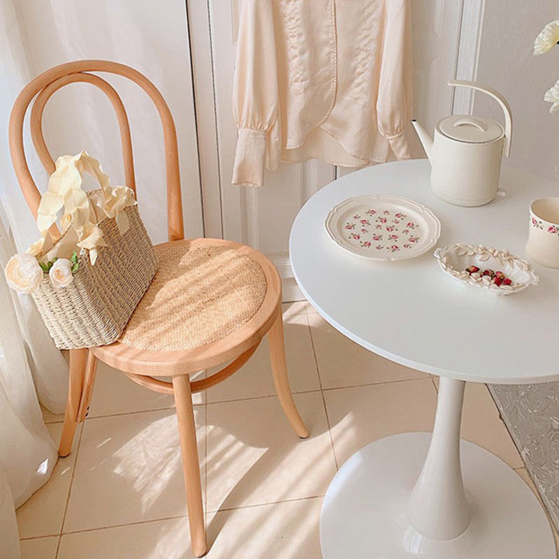 Solid Wood Dining Chairs Modern Style Kitchen Windsor Back Side Chairs