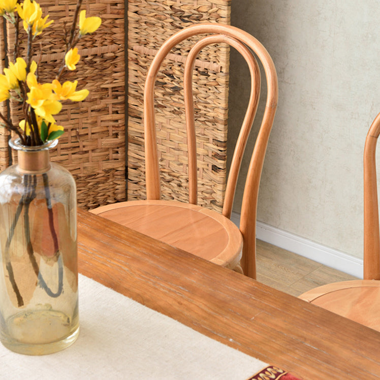 Solid Wood Dining Chairs Modern Style Kitchen Windsor Back Side Chairs