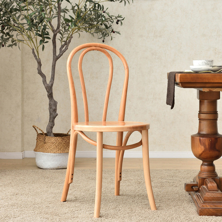 Solid Wood Dining Chairs Modern Style Kitchen Windsor Back Side Chairs