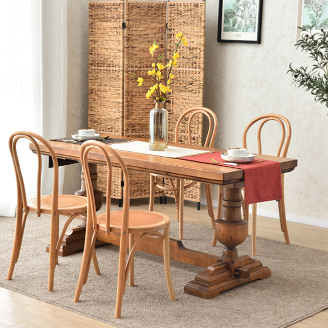 Solid Wood Dining Chairs Modern Style Kitchen Windsor Back Side Chairs