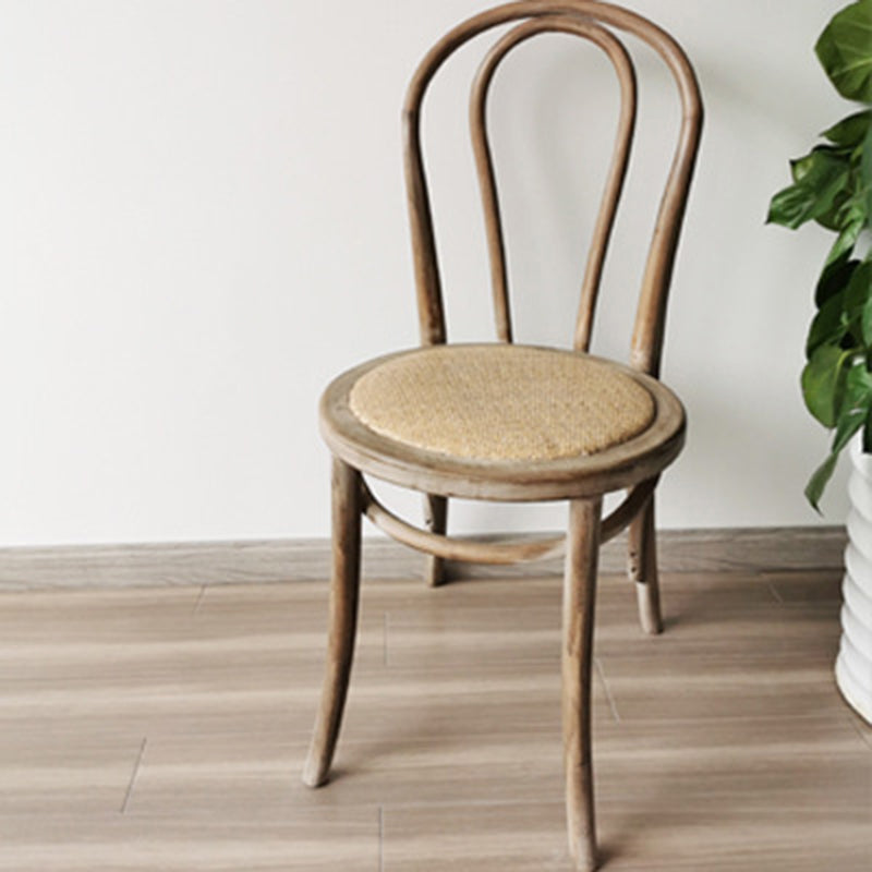 Solid Wood Dining Chairs Modern Style Kitchen Windsor Back Side Chairs