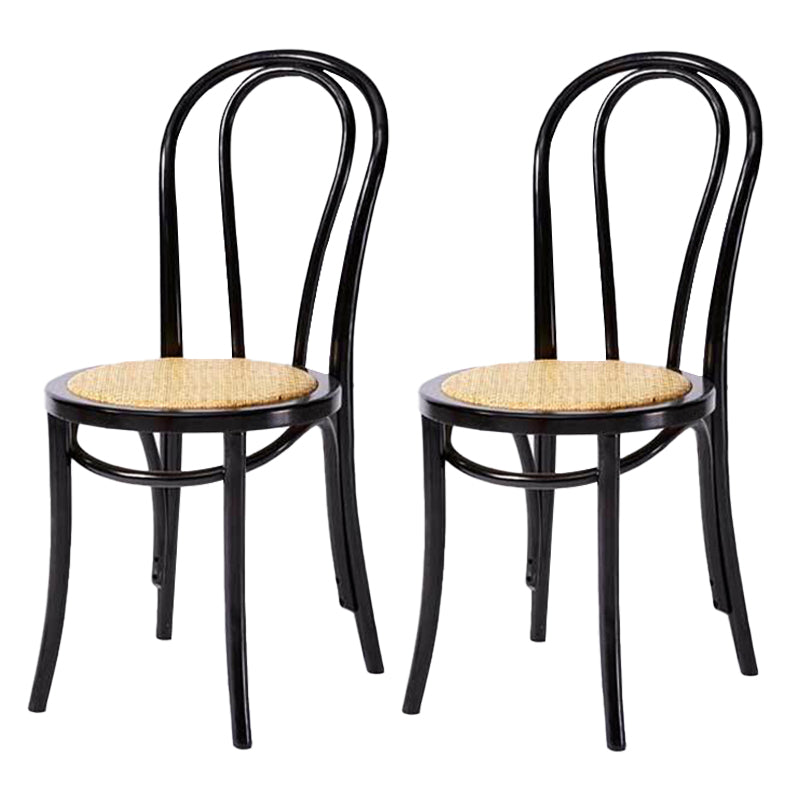 Solid Wood Dining Chairs Modern Style Kitchen Windsor Back Side Chairs