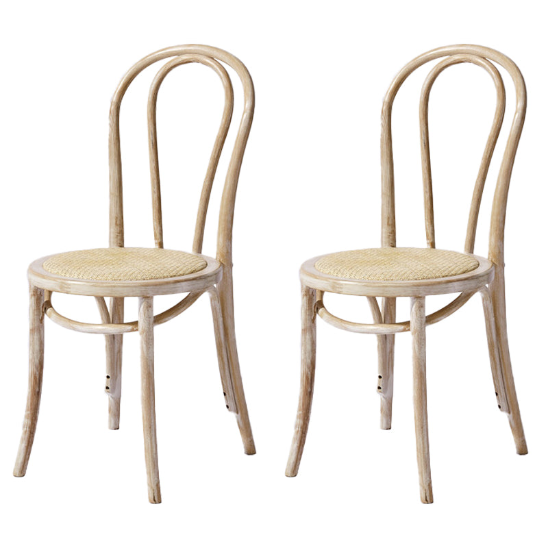 Solid Wood Dining Chairs Modern Style Kitchen Windsor Back Side Chairs