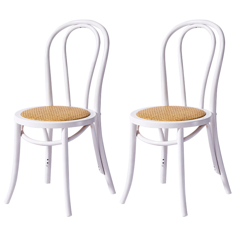 Solid Wood Dining Chairs Modern Style Kitchen Windsor Back Side Chairs