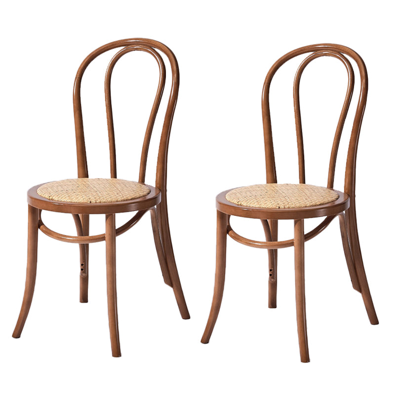Solid Wood Dining Chairs Modern Style Kitchen Windsor Back Side Chairs