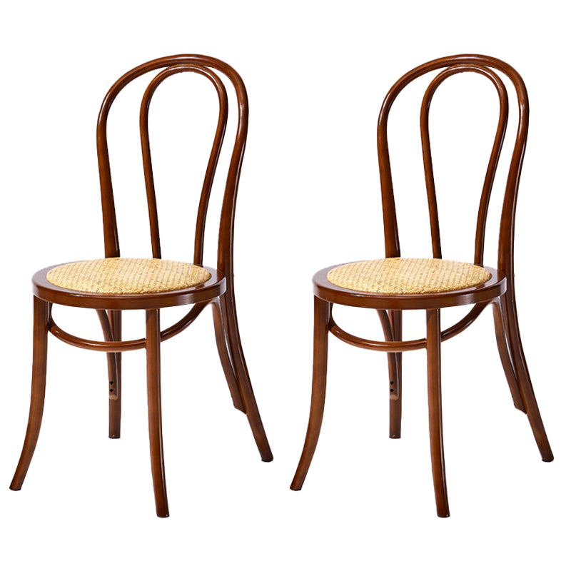 Solid Wood Dining Chairs Modern Style Kitchen Windsor Back Side Chairs