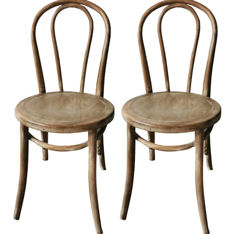 Solid Wood Dining Chairs Modern Style Kitchen Windsor Back Side Chairs