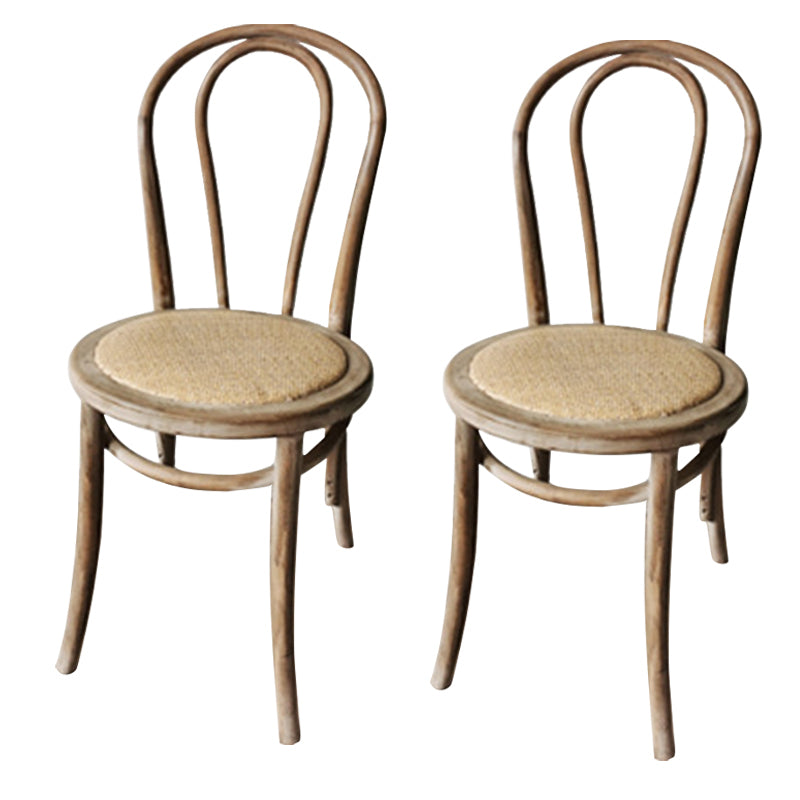 Solid Wood Dining Chairs Modern Style Kitchen Windsor Back Side Chairs