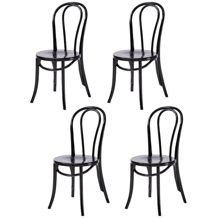 Solid Wood Dining Chairs Modern Style Kitchen Windsor Back Side Chairs