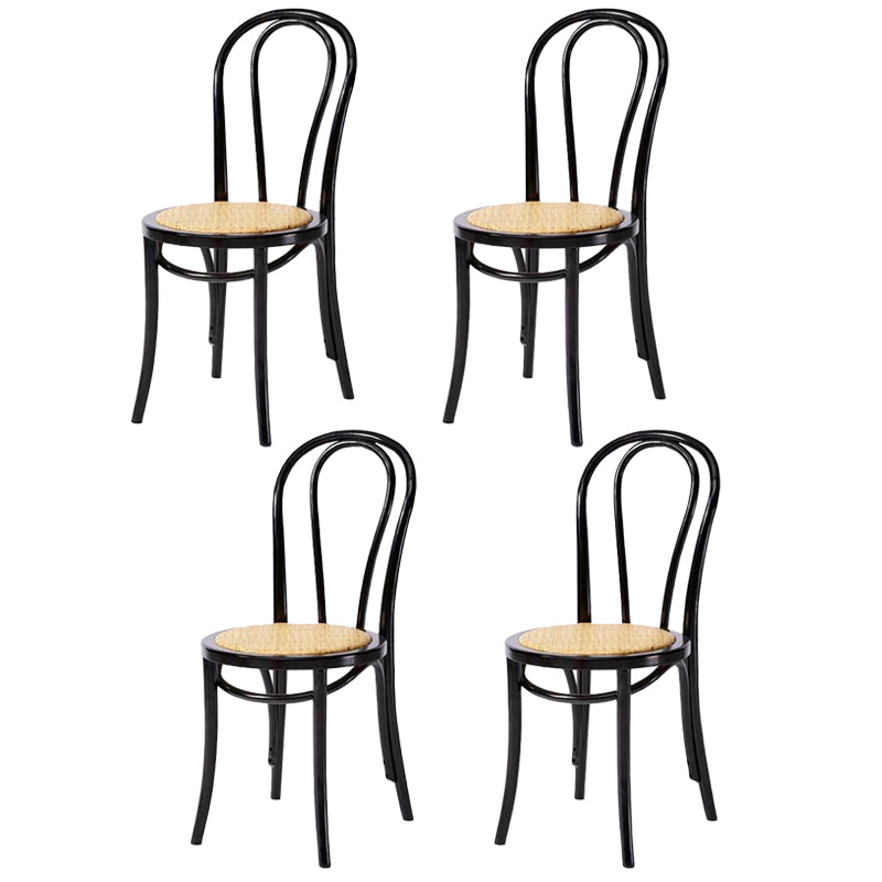Solid Wood Dining Chairs Modern Style Kitchen Windsor Back Side Chairs
