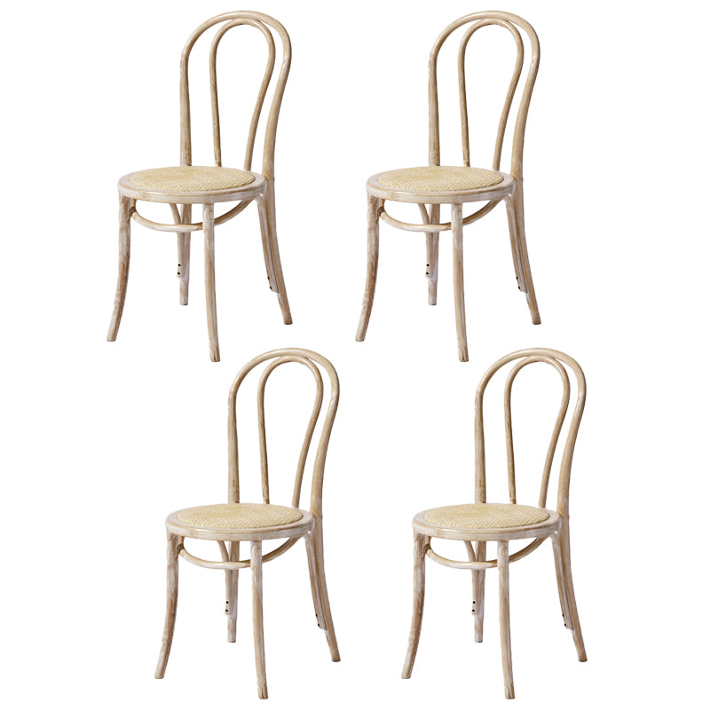 Solid Wood Dining Chairs Modern Style Kitchen Windsor Back Side Chairs