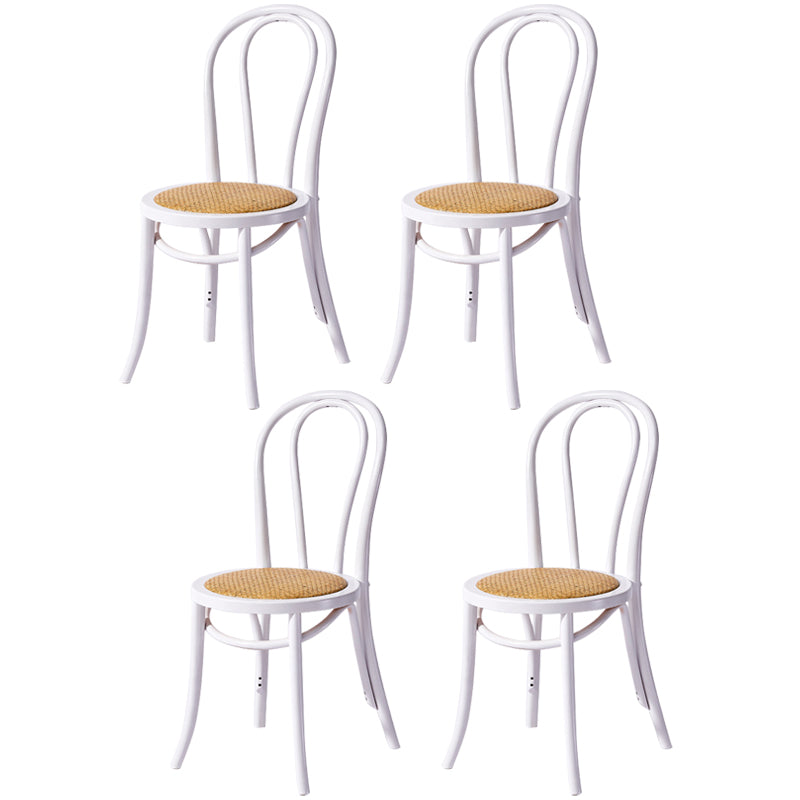 Solid Wood Dining Chairs Modern Style Kitchen Windsor Back Side Chairs