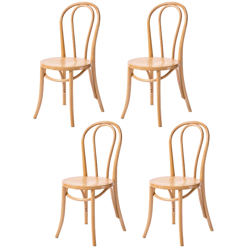 Solid Wood Dining Chairs Modern Style Kitchen Windsor Back Side Chairs