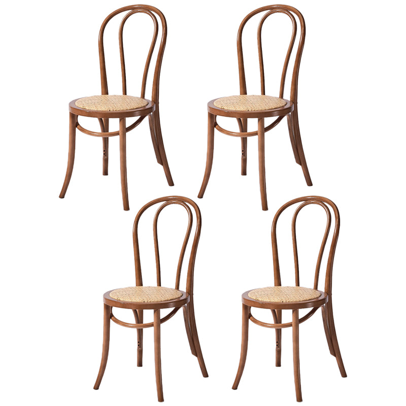Solid Wood Dining Chairs Modern Style Kitchen Windsor Back Side Chairs