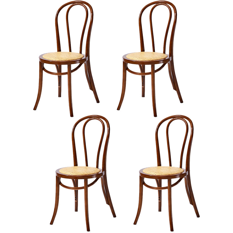 Solid Wood Dining Chairs Modern Style Kitchen Windsor Back Side Chairs