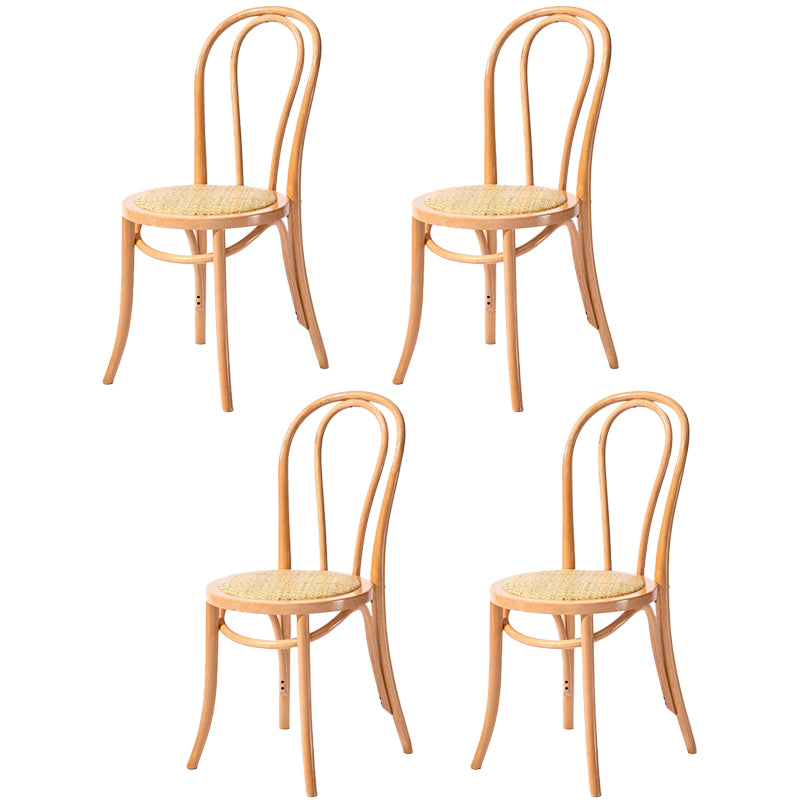 Solid Wood Dining Chairs Modern Style Kitchen Windsor Back Side Chairs