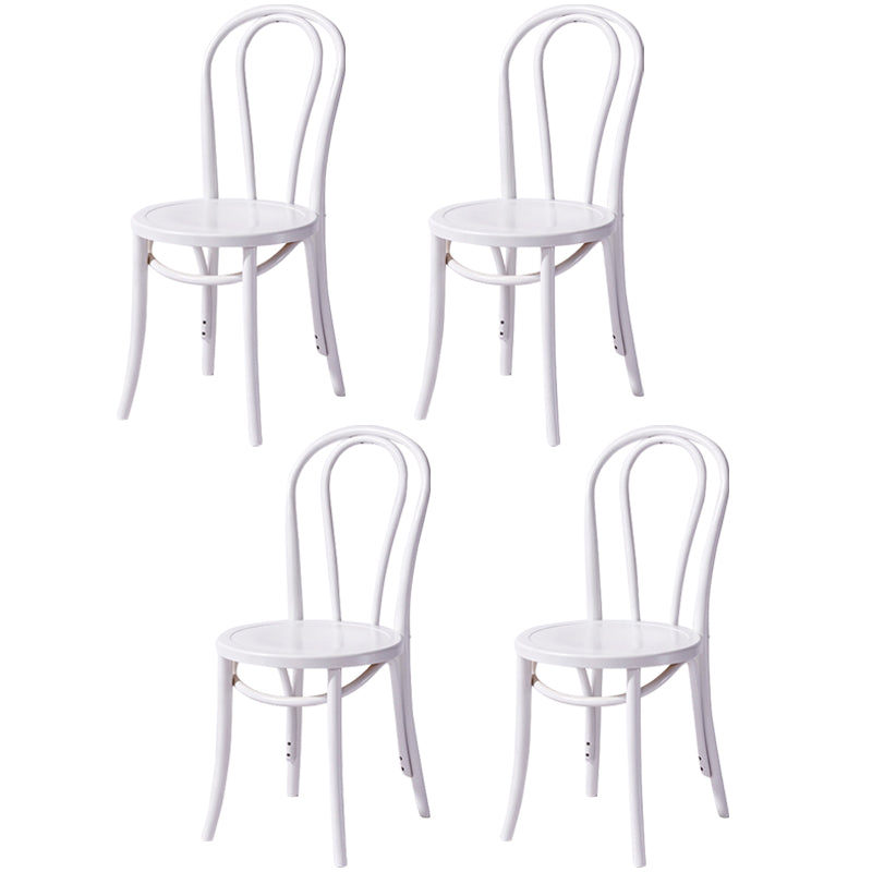 Solid Wood Dining Chairs Modern Style Kitchen Windsor Back Side Chairs