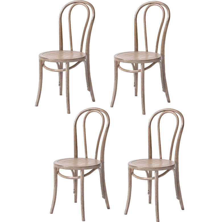 Solid Wood Dining Chairs Modern Style Kitchen Windsor Back Side Chairs