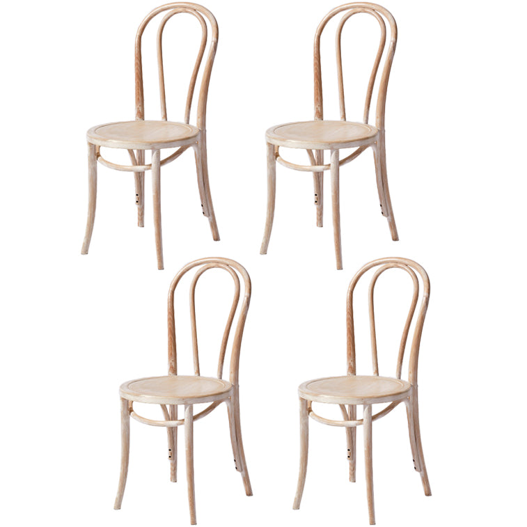 Solid Wood Dining Chairs Modern Style Kitchen Windsor Back Side Chairs