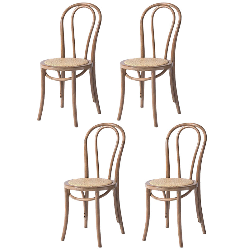 Solid Wood Dining Chairs Modern Style Kitchen Windsor Back Side Chairs