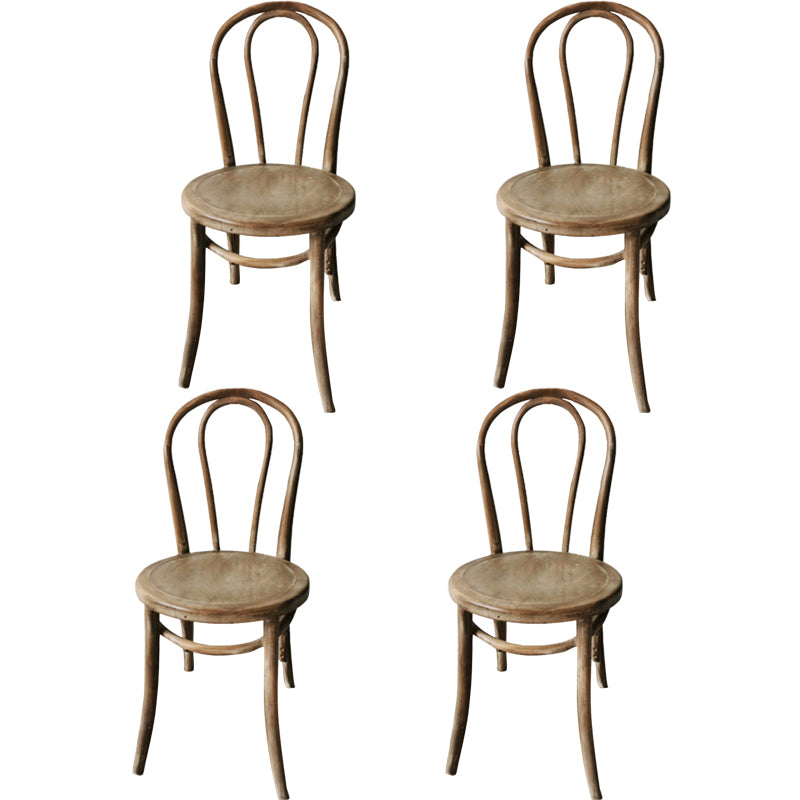 Solid Wood Dining Chairs Modern Style Kitchen Windsor Back Side Chairs