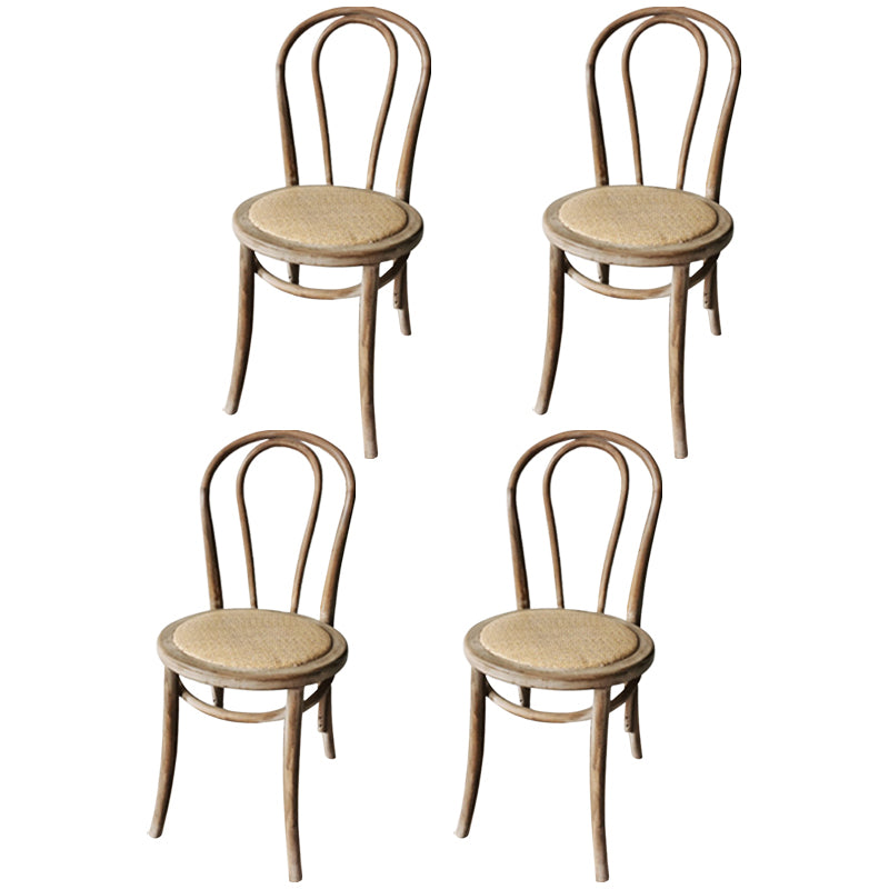 Solid Wood Dining Chairs Modern Style Kitchen Windsor Back Side Chairs