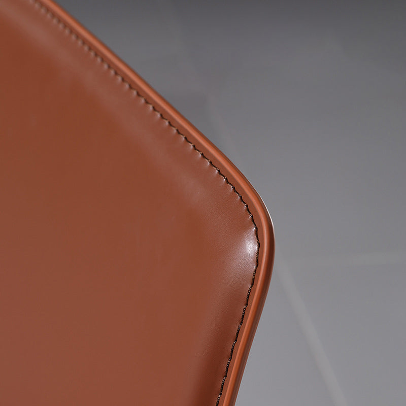 Modern Kitchen PU Leather Dining Side Chair Solid Back Dining Side Chair