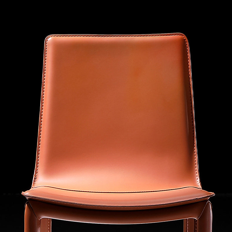 Modern Kitchen PU Leather Dining Side Chair Solid Back Dining Side Chair