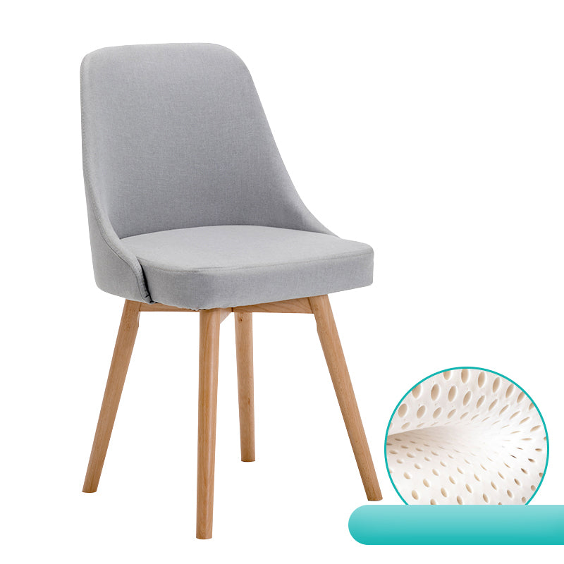 Fabric Dining Side Chair Glam Style Indoor Parsons Armless Chair of 17'' Wide