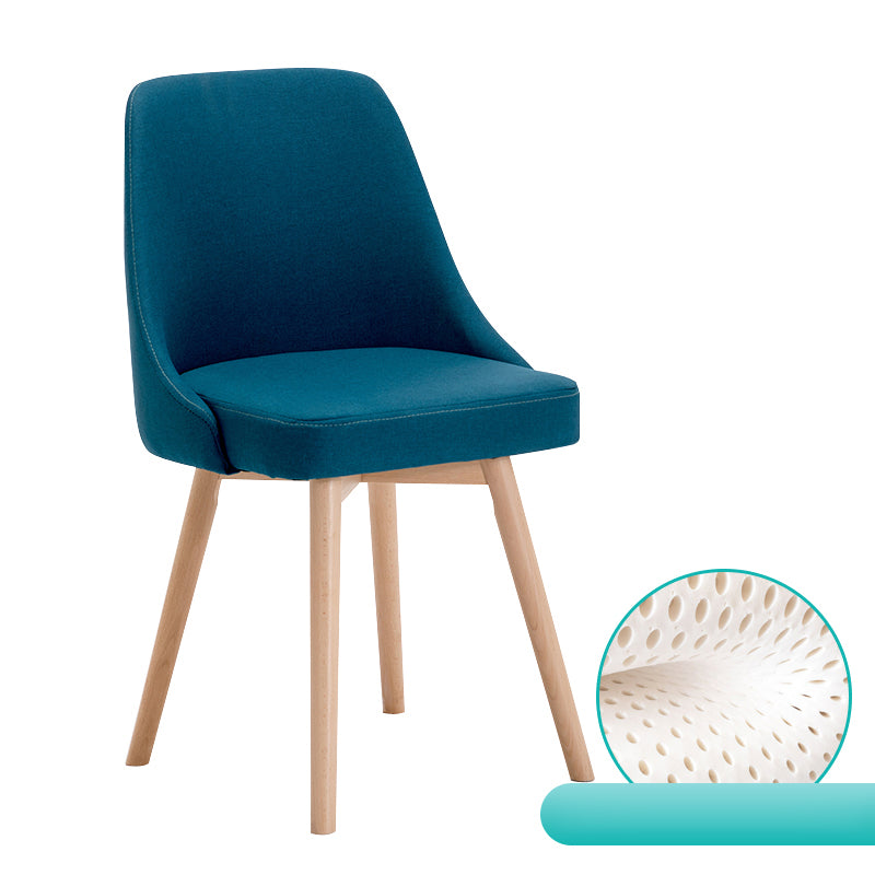 Fabric Dining Side Chair Glam Style Indoor Parsons Armless Chair of 17'' Wide