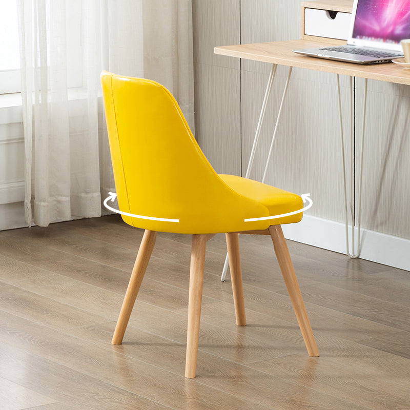 Fabric Dining Side Chair Glam Style Indoor Parsons Armless Chair of 17'' Wide