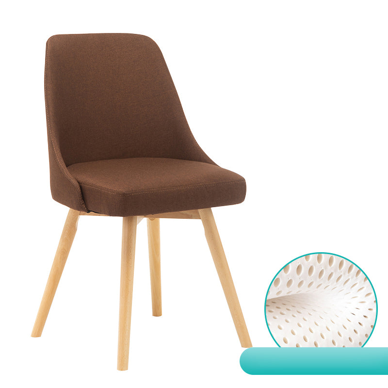 Fabric Dining Side Chair Glam Style Indoor Parsons Armless Chair of 17'' Wide