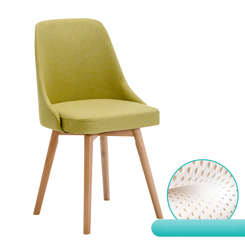 Fabric Dining Side Chair Glam Style Indoor Parsons Armless Chair of 17'' Wide