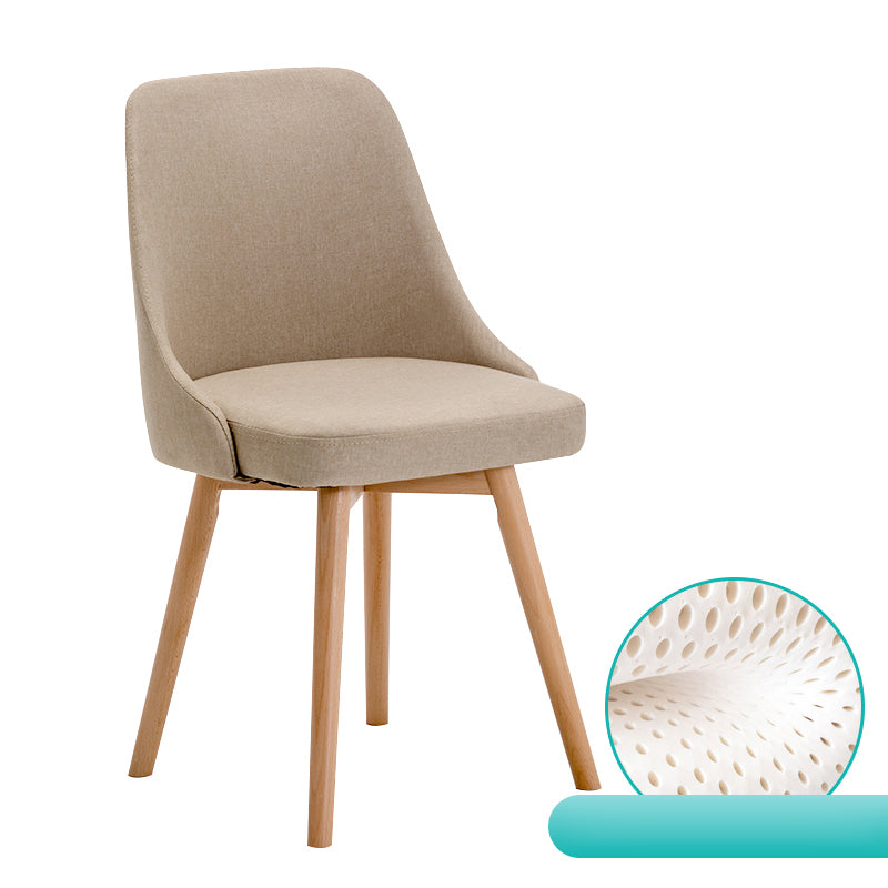 Fabric Dining Side Chair Glam Style Indoor Parsons Armless Chair of 17'' Wide